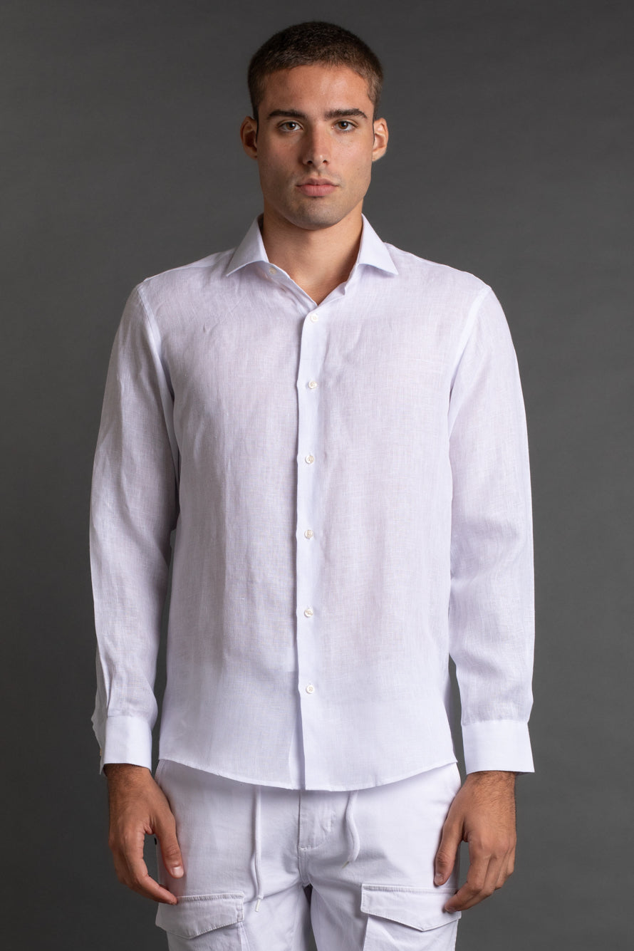 Camisa Manga Longa Linho - Branco