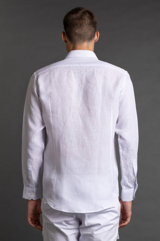 Camisa Manga Longa Linho - Branco