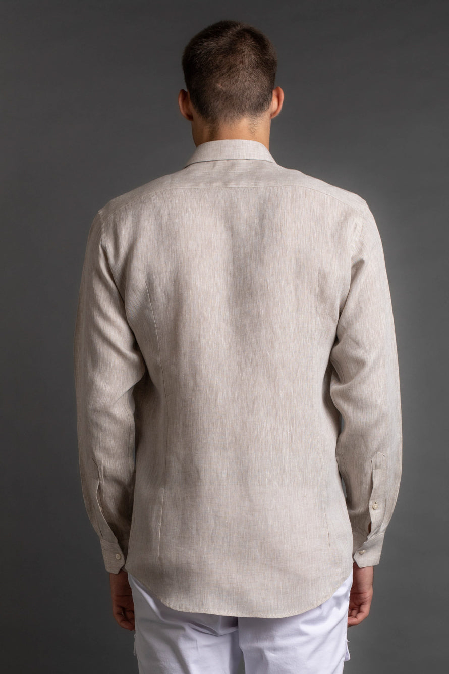 Camisa Manga Longa Linho - Khaki