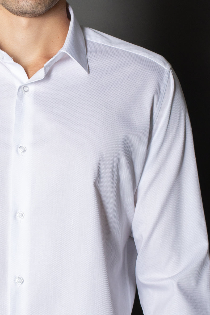 Camisa Manga Longa Slim Fantasia Colarinho I6 - Branco