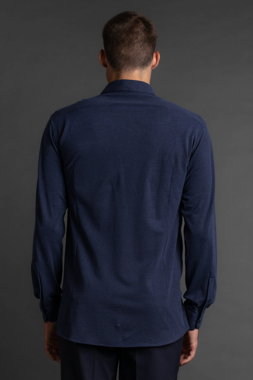 Camisa Manga Longa Algodão - Marinho