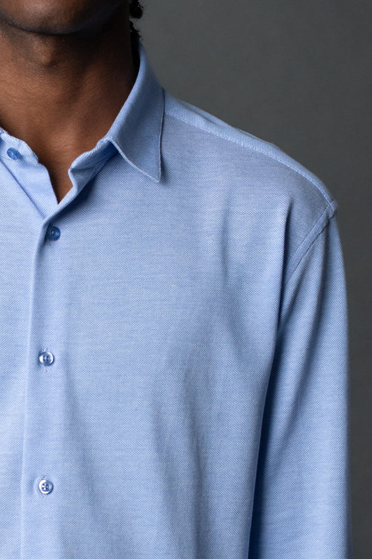 Camisa Manga Longa Algodão - Azul Claro