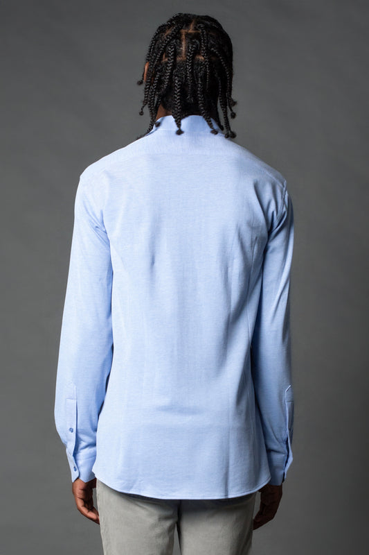 Camisa Manga Longa Algodão - Azul Claro