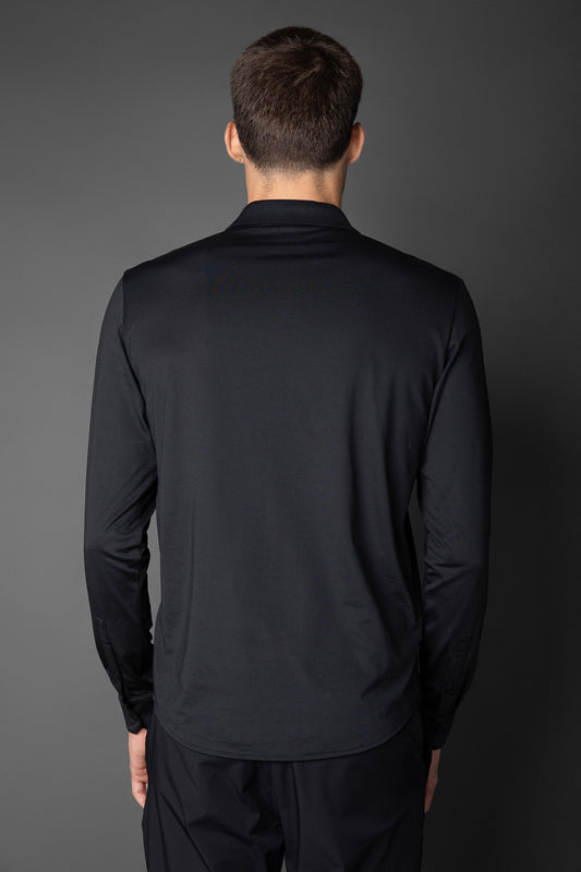 Camisa Manga Longa Malha Jersey Pima - Preto
