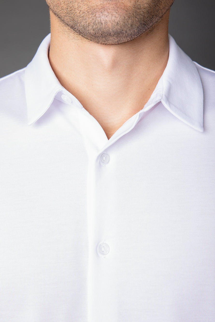 Camisa Manga Curta Malha Jersey Pima - Branco