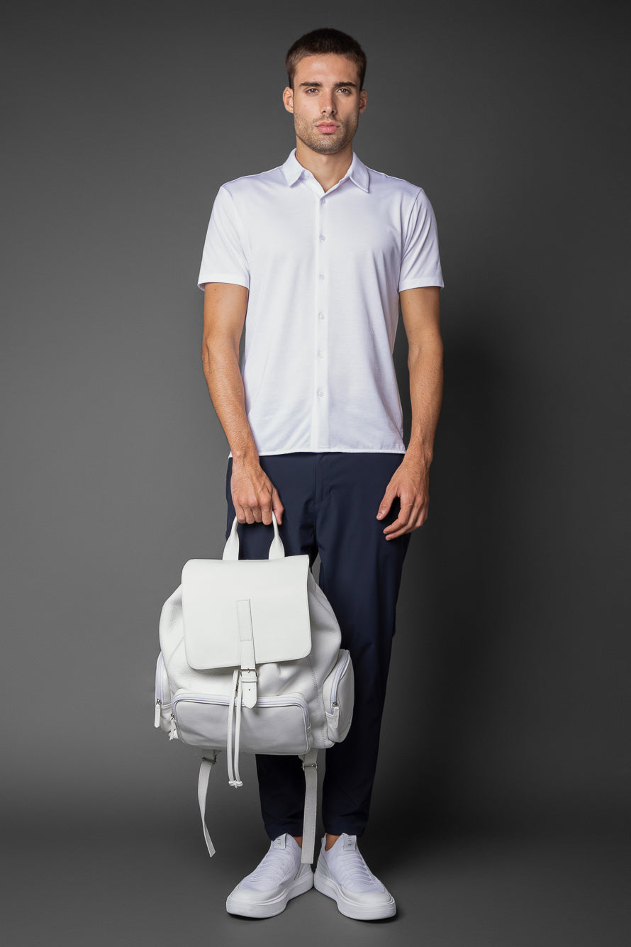 Camisa Manga Curta Malha Jersey Pima - Branco