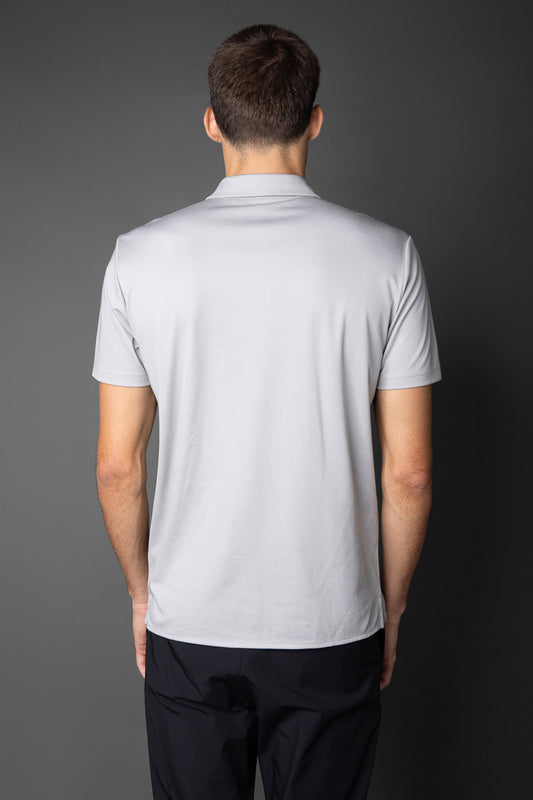 Camisa Manga Curta Malha Gamuza Pima -  Cinza