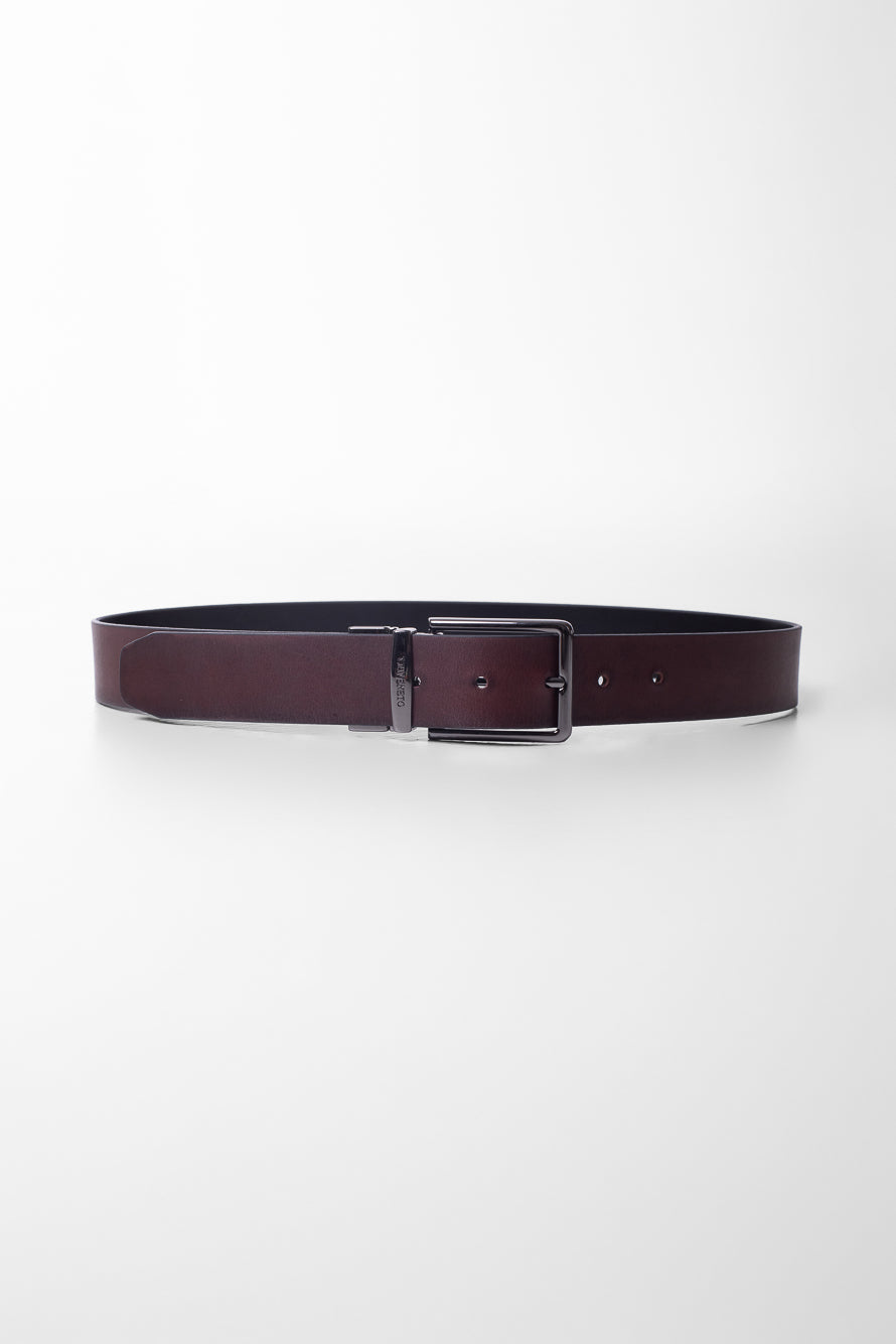 Cinto Social Dupla Face - Preto/Bronze