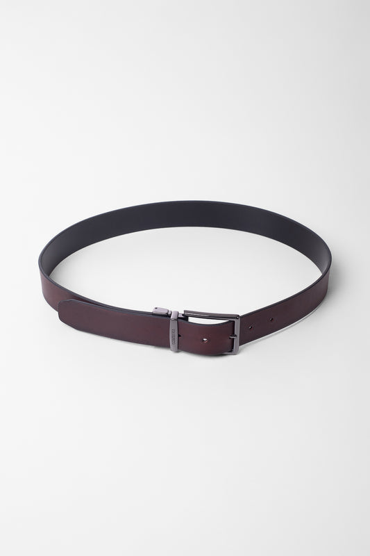 Cinto Social Dupla Face - Preto/Bronze