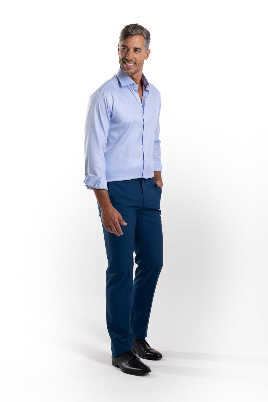 Calça Social Avulsa New Portland - Azul.