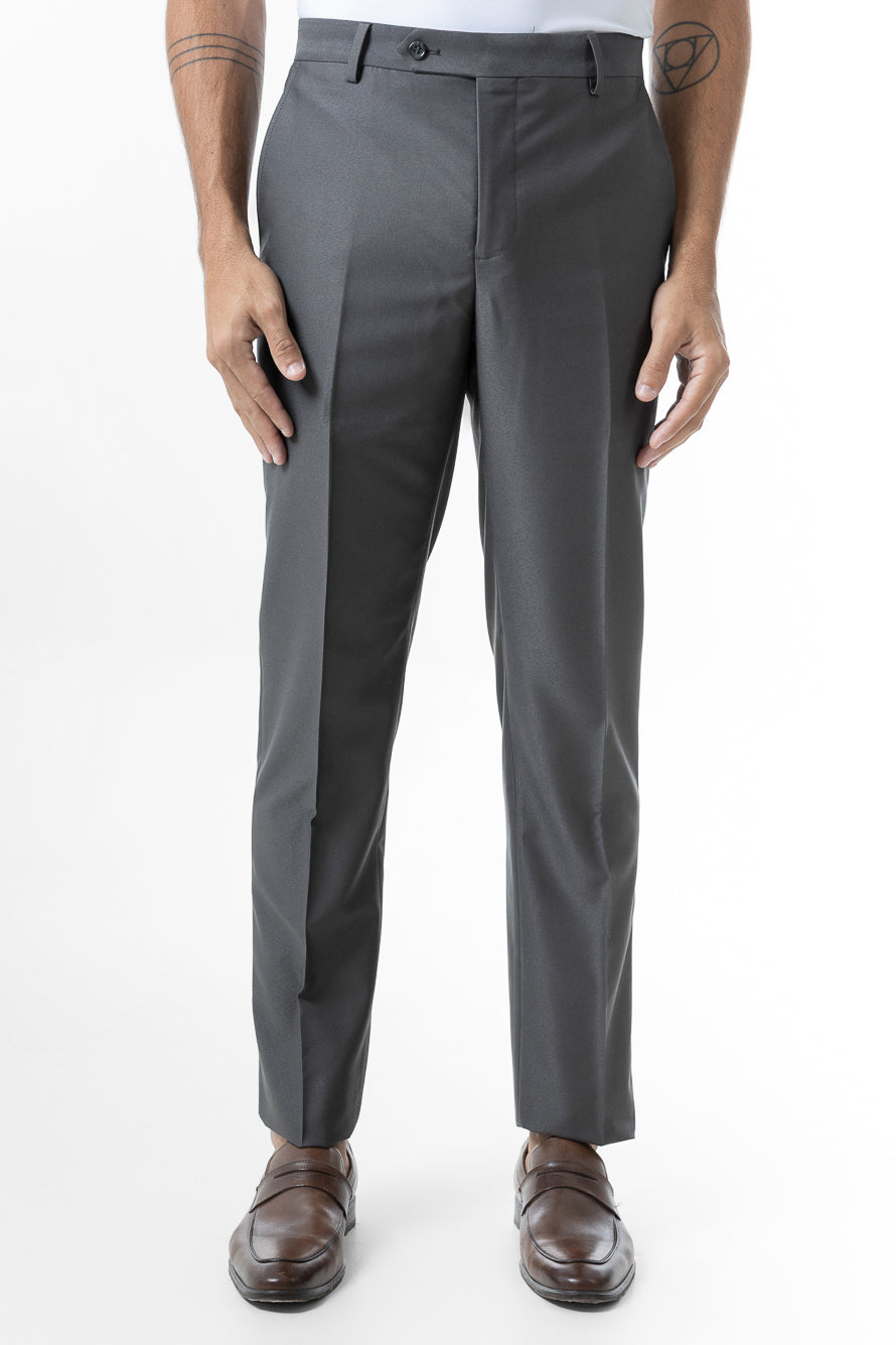 Calça Social Lisa Poliviscose - Cinza