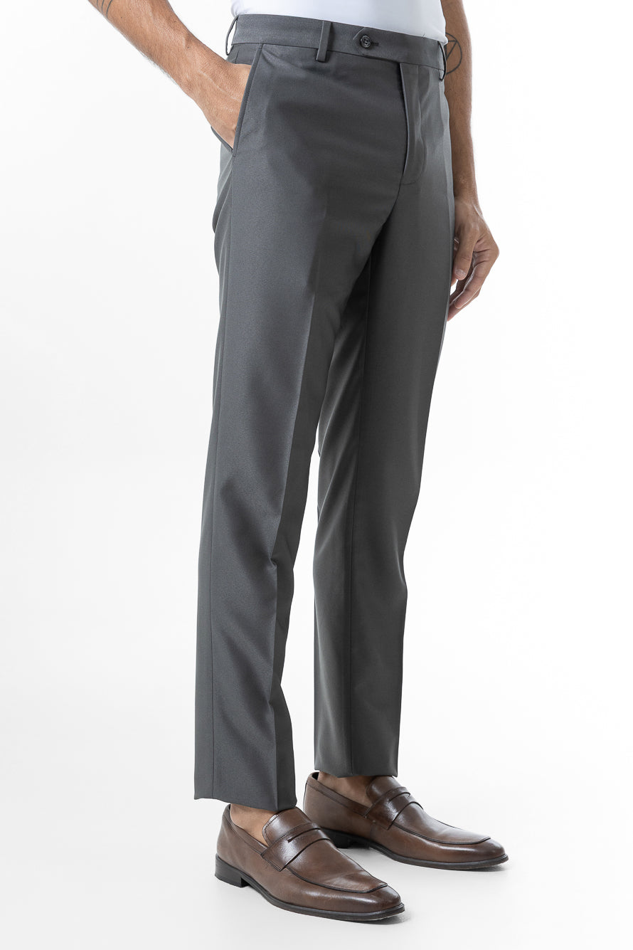 Calça Social Lisa Poliviscose - Cinza