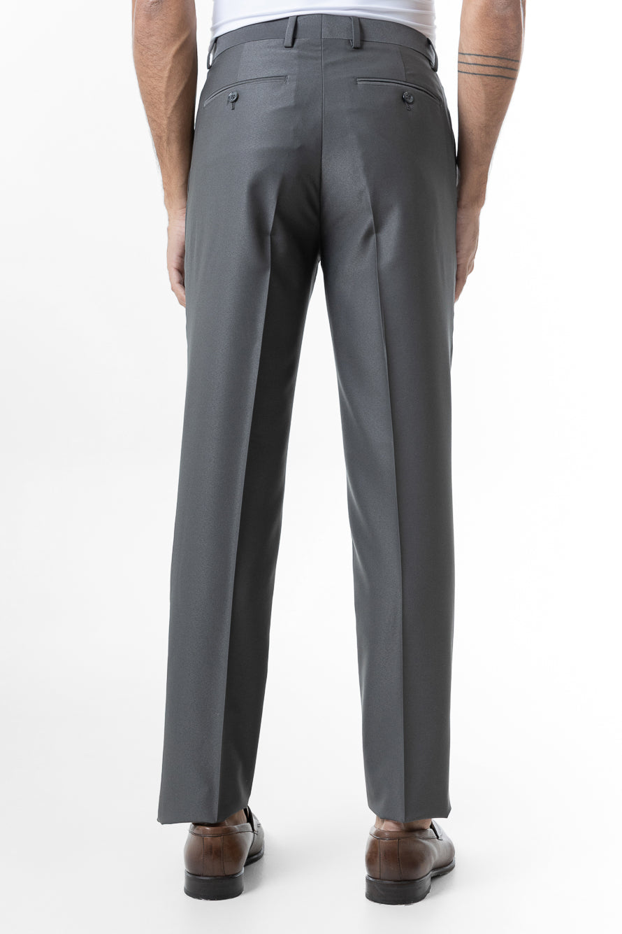 Calça Social Lisa Poliviscose - Cinza