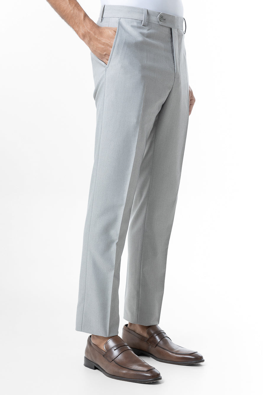 Calça Social Lisa Poliviscose - Cinza Claro