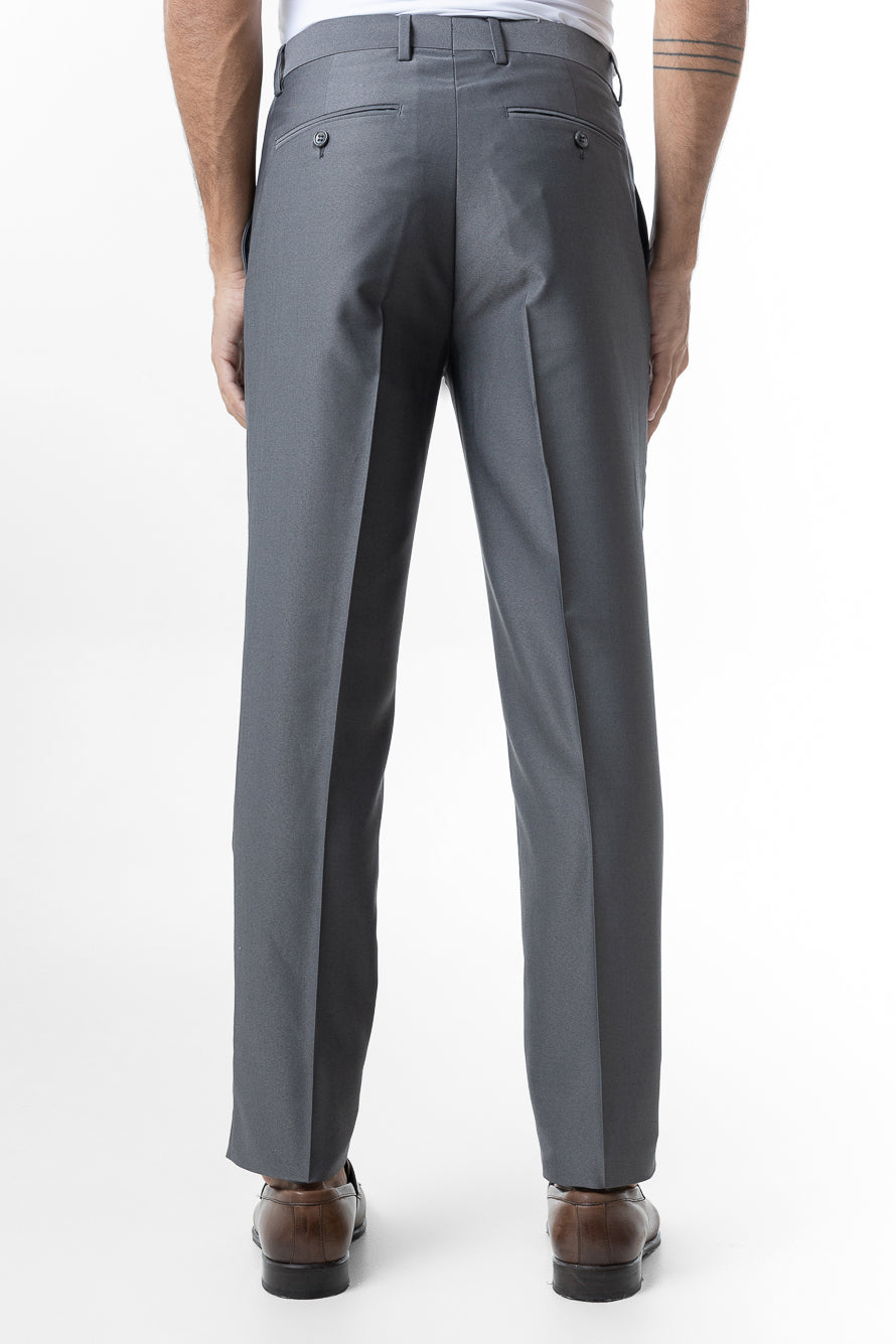 Calça Social Lisa Poliviscose - Cinza Médio
