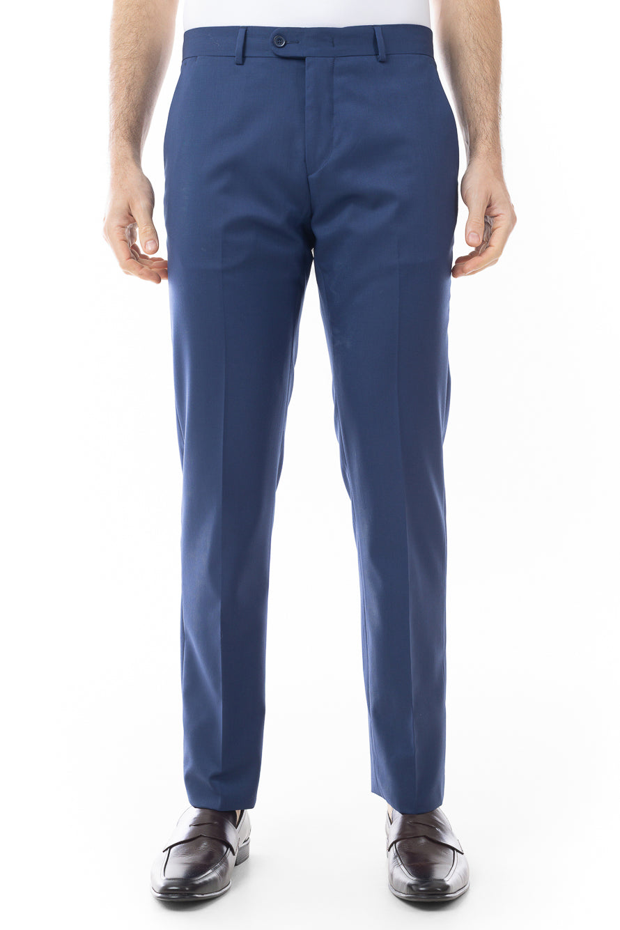 Calça Social Lisa Premium Super 120 - Azul