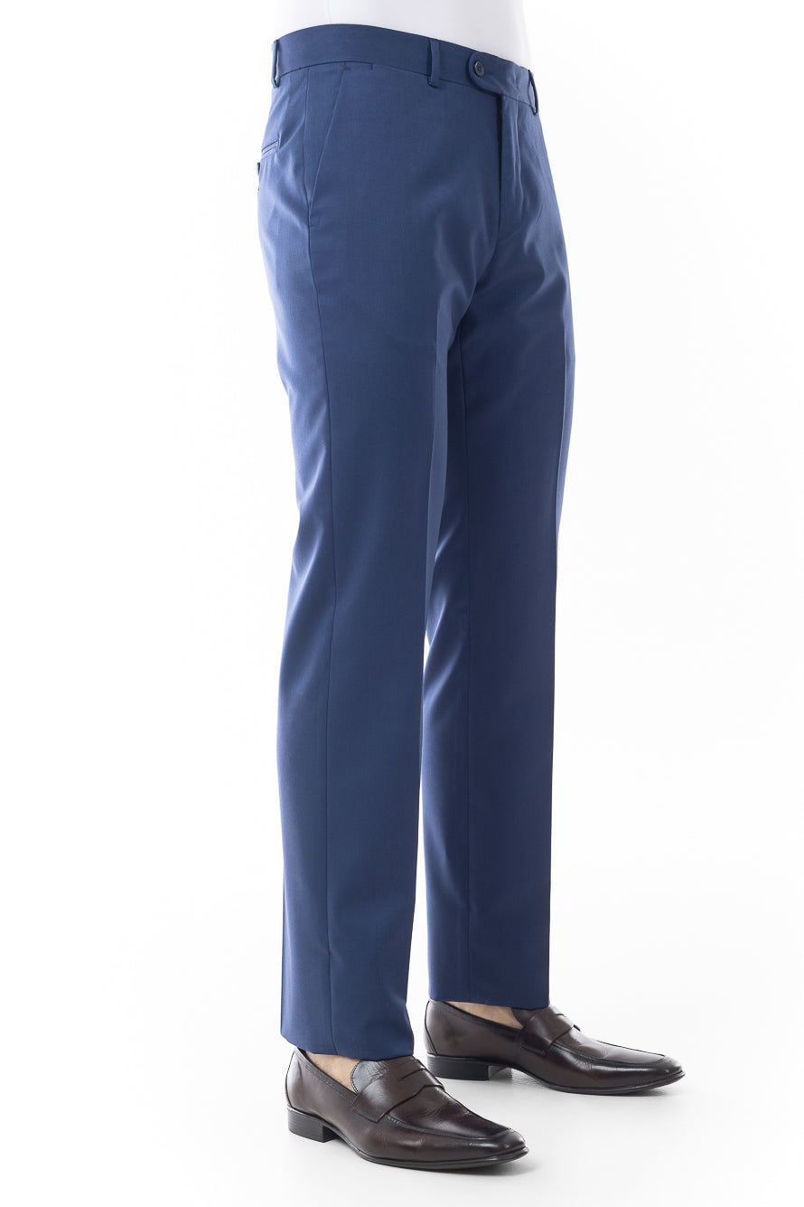 Calça Social Lisa Premium Super 120 - Azul