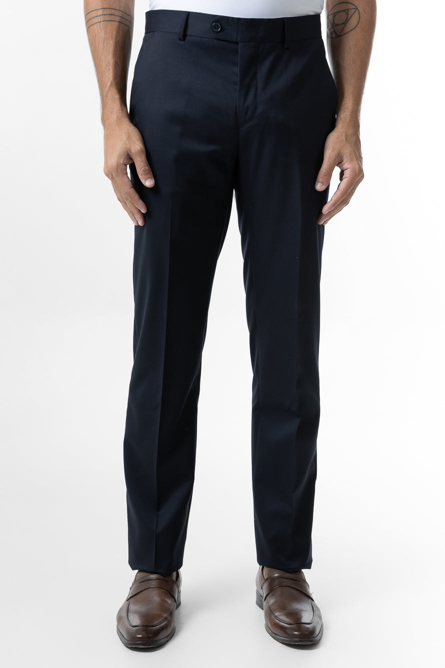Calça Social Lisa Premium Super 120 - Marinho Noite