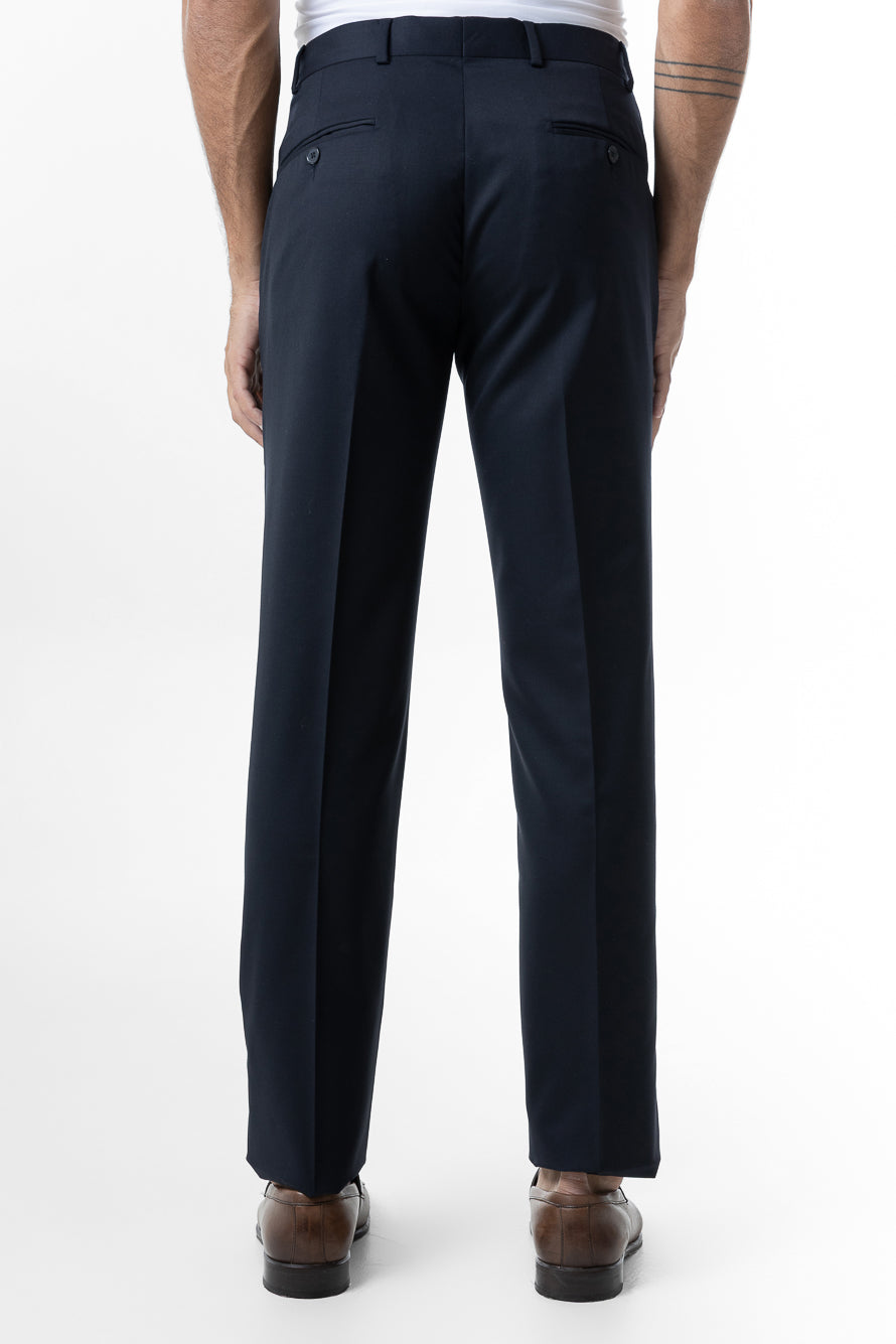 Calça Social Lisa Premium Super 120 - Marinho Noite