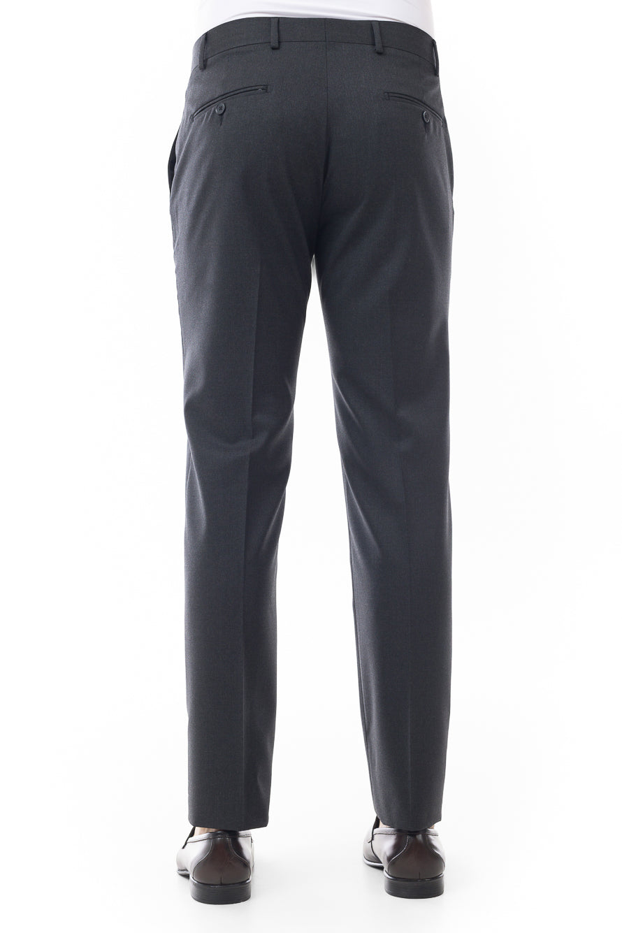 Calça Social Lisa Premium Super 120 - Chumbo