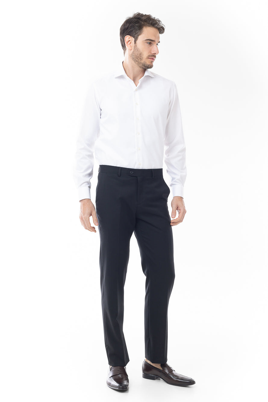 Calça Social Lisa Premium Super 120 - Preto