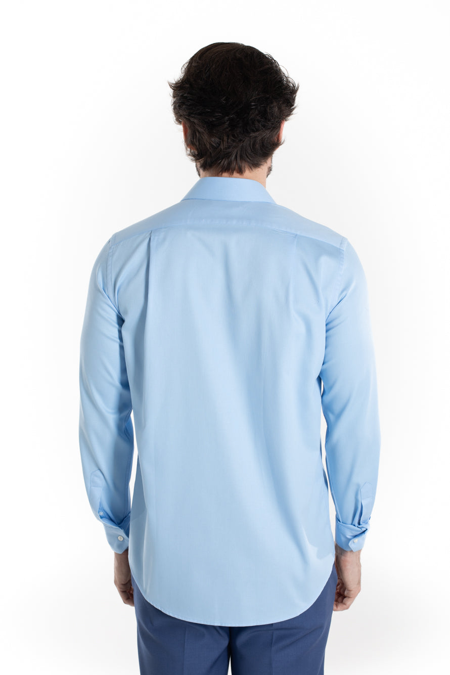 Camisa Social Maquinetada Ruth - Azul.