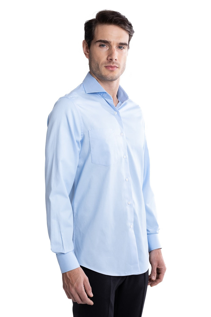 Camisa Social Maquinetada Ruth - Azul.