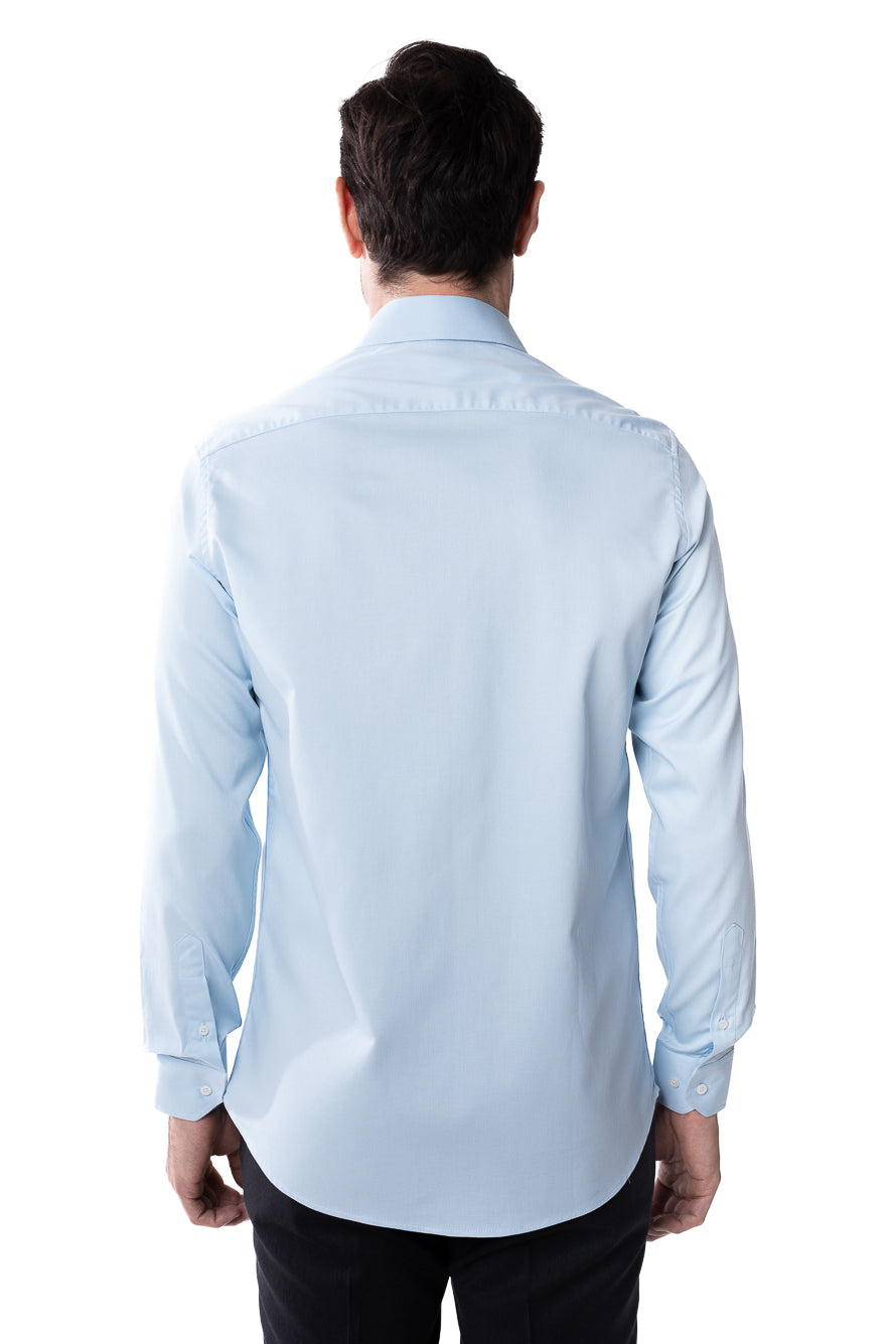 Camisa Social Maquinetada Ruth - Celeste