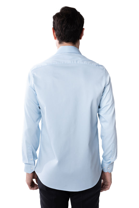 Camisa Social Maquinetada Ruth - Celeste