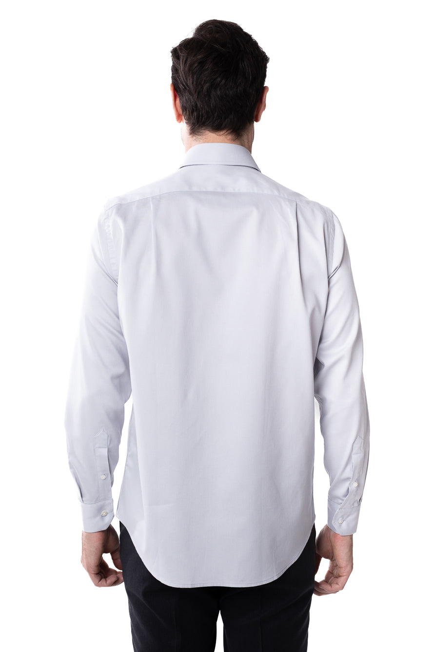 Camisa Social Maquinetada Ruth - Cinza Claro