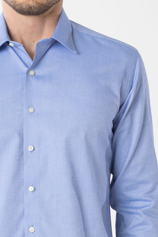 Camisa Social Lisa Oro - Azul Jeans