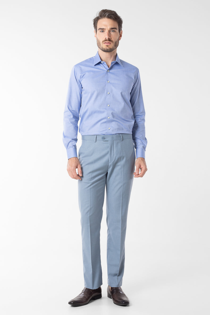 Camisa Social Lisa Oro - Azul Jeans