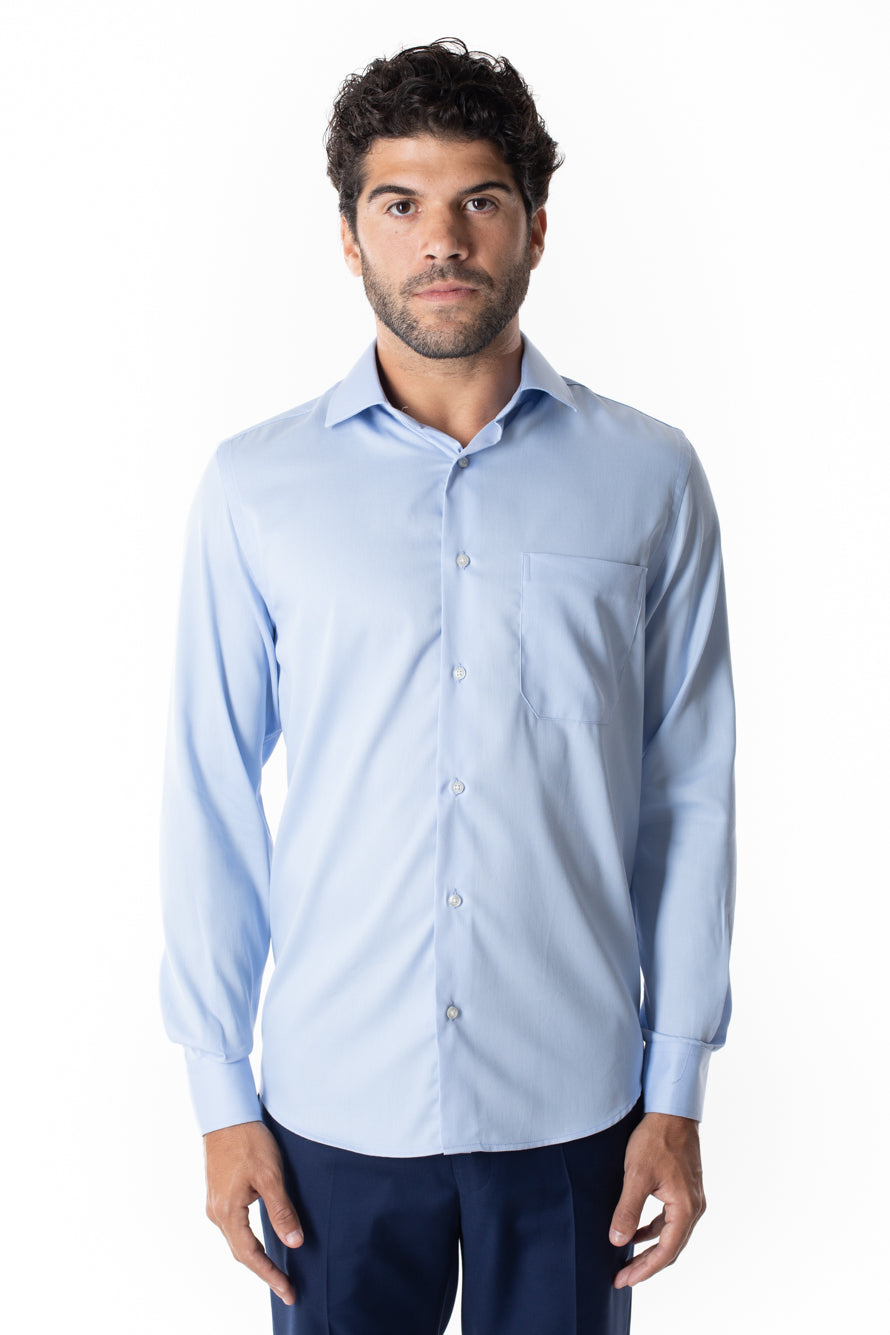 Camisa Social Maquinetada Ruth - Azul Claro