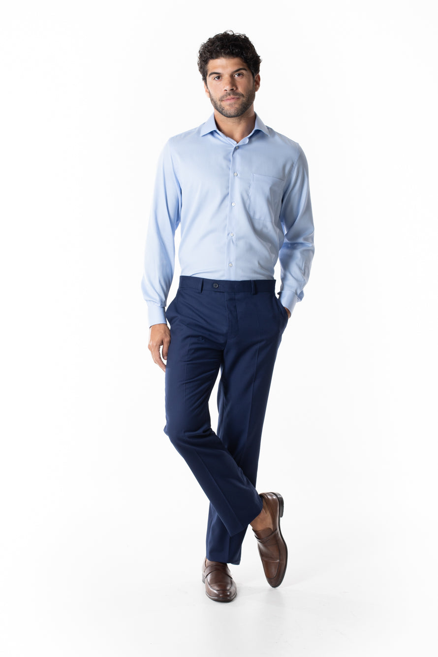 Camisa Social Maquinetada Ruth - Azul Claro