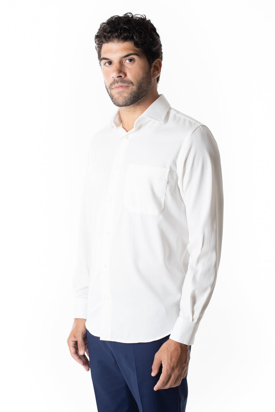 Camisa Social Maquinetada Ruth - Off White