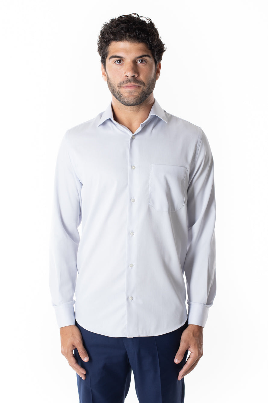 Camisa Social Maquinetada Ruth - Prata