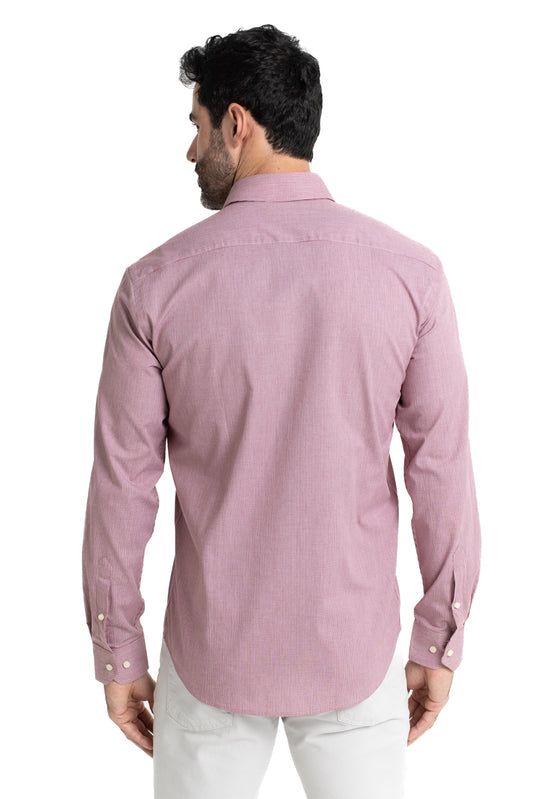 Camisa Social Colarinho Italiano Premium - Vinho