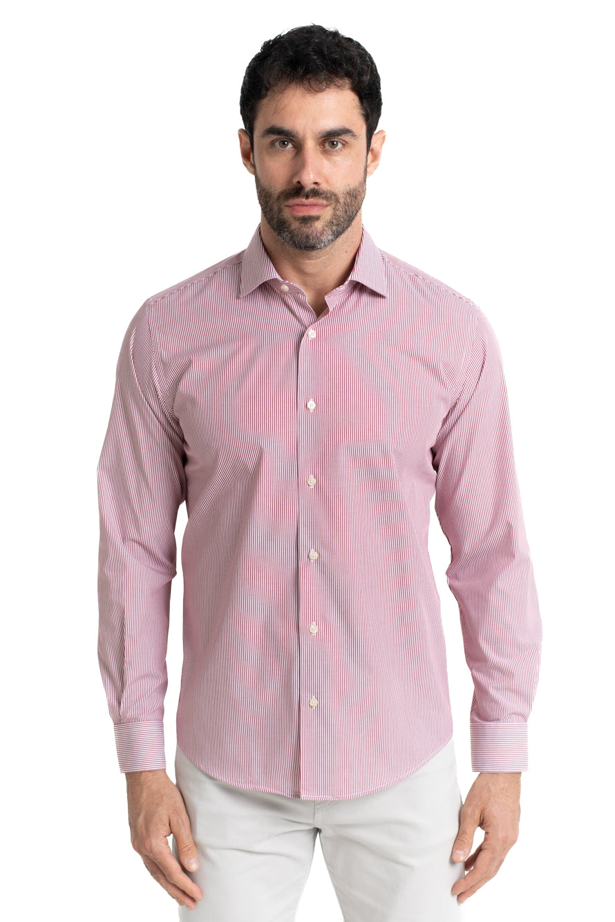 Camisa Social Colarinho Italiano Premium - Vermelho