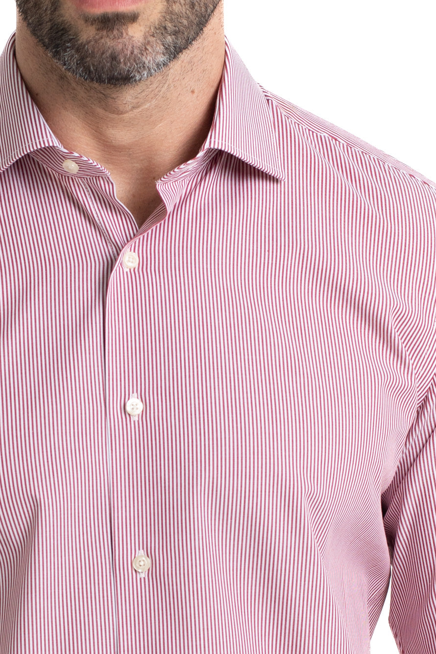 Camisa Social Colarinho Italiano Premium - Vermelho
