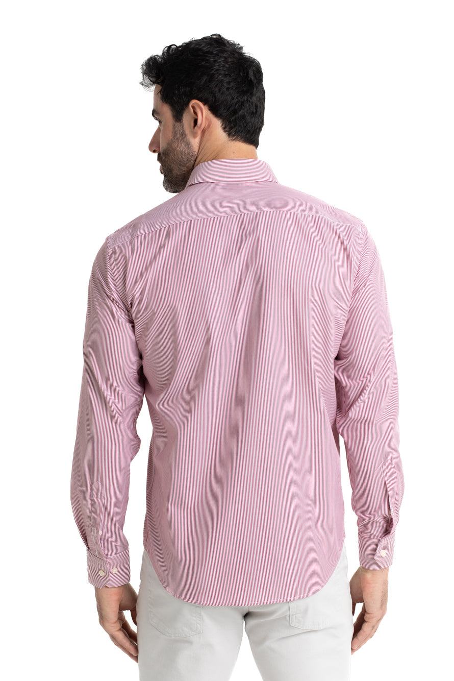 Camisa Social Colarinho Italiano Premium - Vermelho