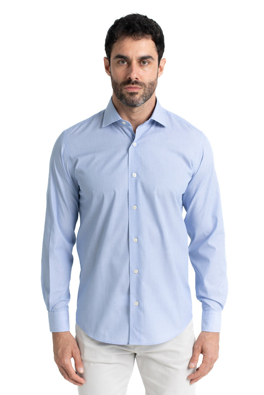 Camisa Social Colarinho Italiano Premium - Cinza