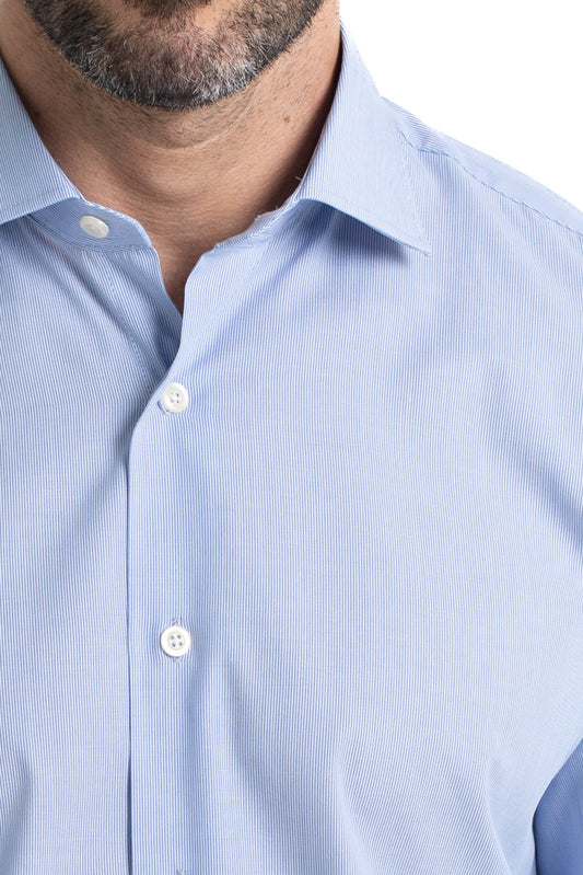 Camisa Social Colarinho Italiano Premium - Cinza