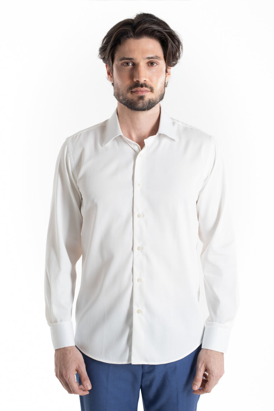 Camisa Social Slim Maquinetada Ruth - Off White