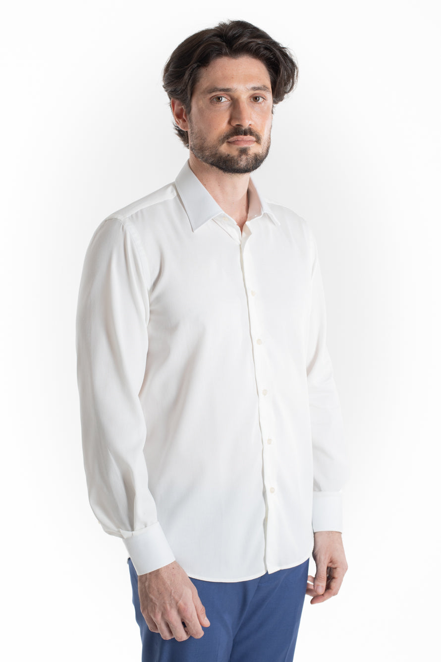 Camisa Social Slim Maquinetada Ruth - Off White
