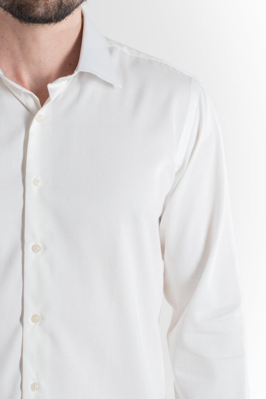Camisa Social Slim Maquinetada Ruth - Off White