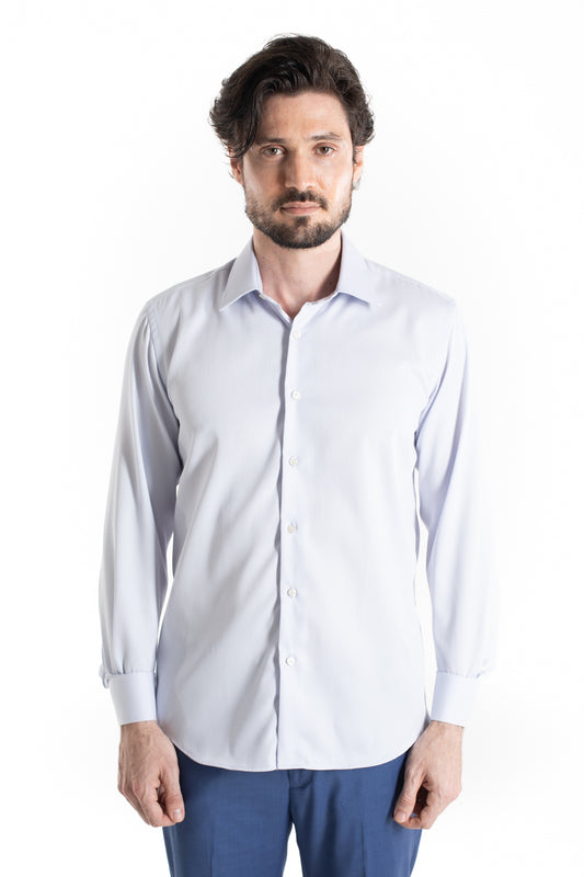 Camisa Social Slim Maquinetada Ruth - Prata
