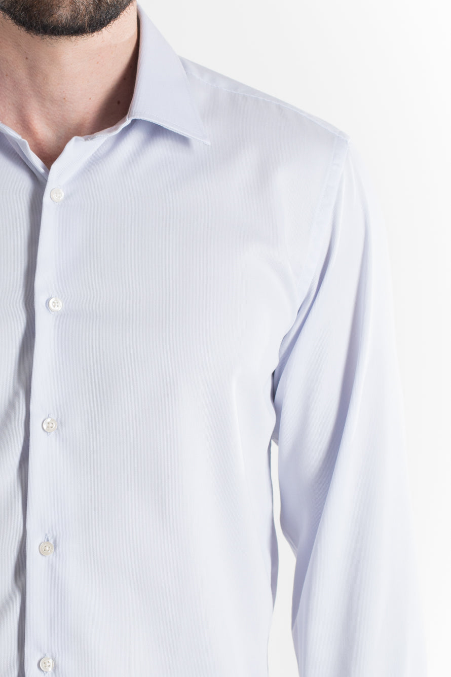 Camisa Social Slim Maquinetada Ruth - Prata