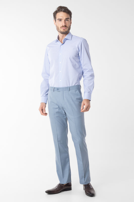 Camisa Social Slim Xadrezinha Premium - Azul