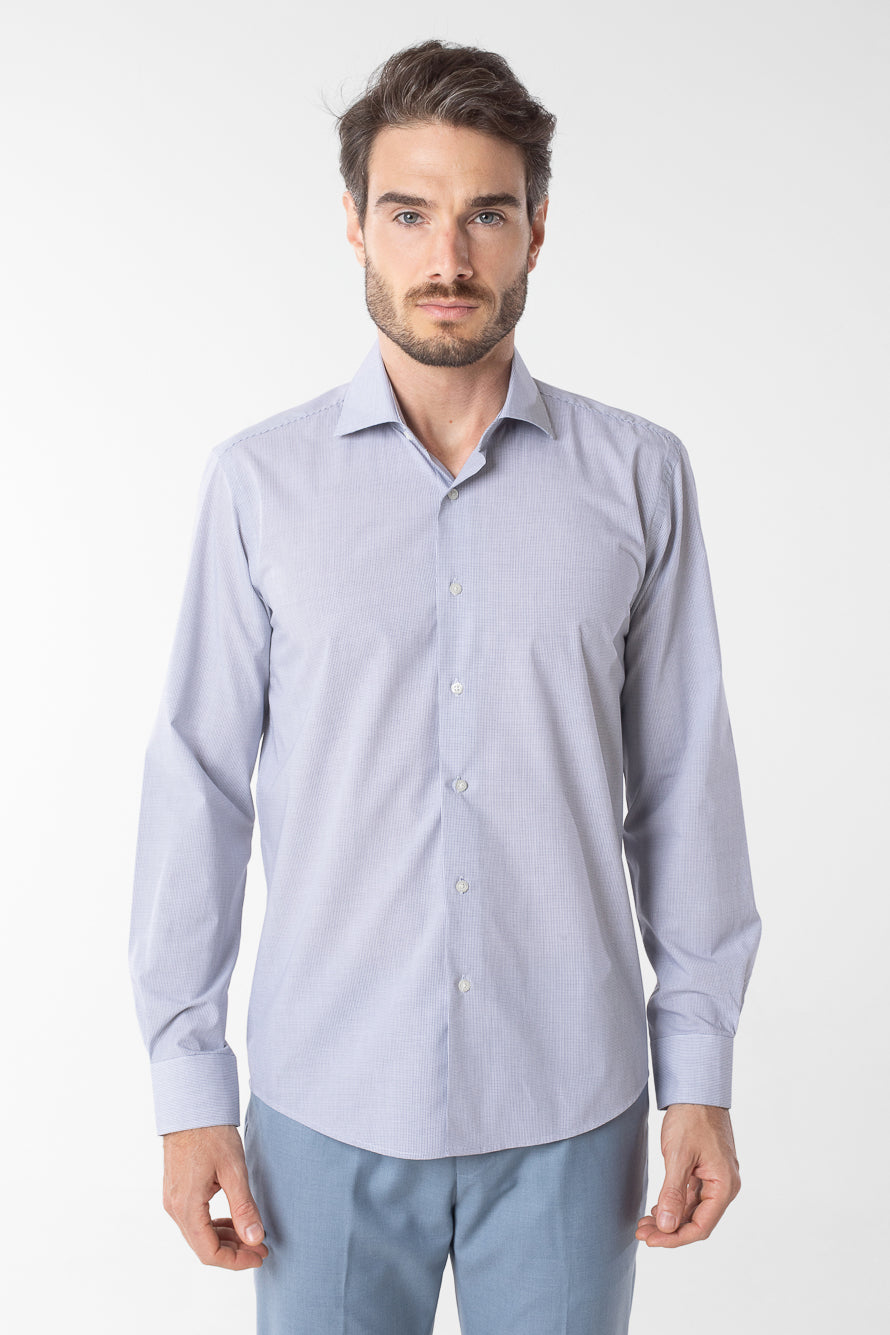 Camisa Social Slim Xadrezinha Premium - Preto