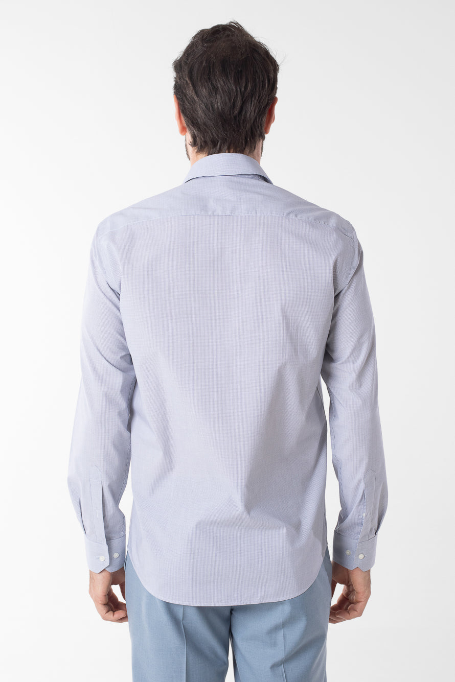 Camisa Social Slim Xadrezinha Premium - Preto